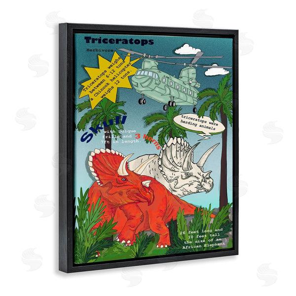 Stupell Industries Sangita Bachelet | Dinosaur Facts Triceratops Magazine