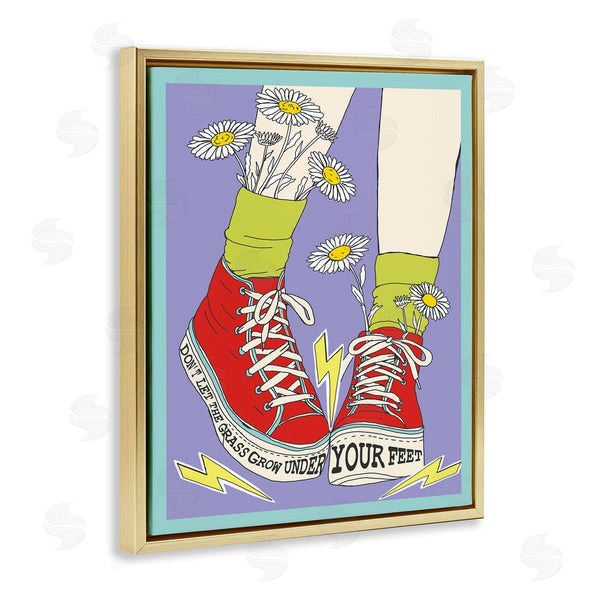 Stupell Industries Sangita Bachelet | Don't Let Grass Grow Under Feet