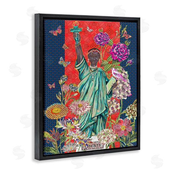 Stupell Industries Sangita Bachelet | Inspirational Male Liberty Floral Geometric Pattern