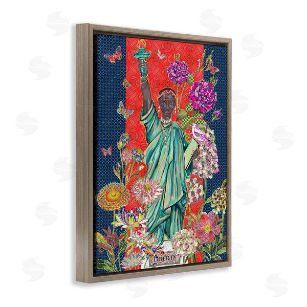 Stupell Industries Sangita Bachelet | Inspirational Male Liberty Floral Geometric Pattern