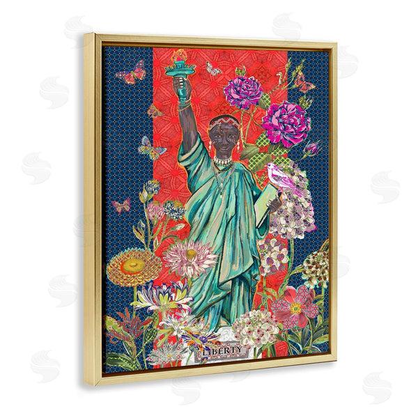 Stupell Industries Sangita Bachelet | Inspirational Male Liberty Floral Geometric Pattern