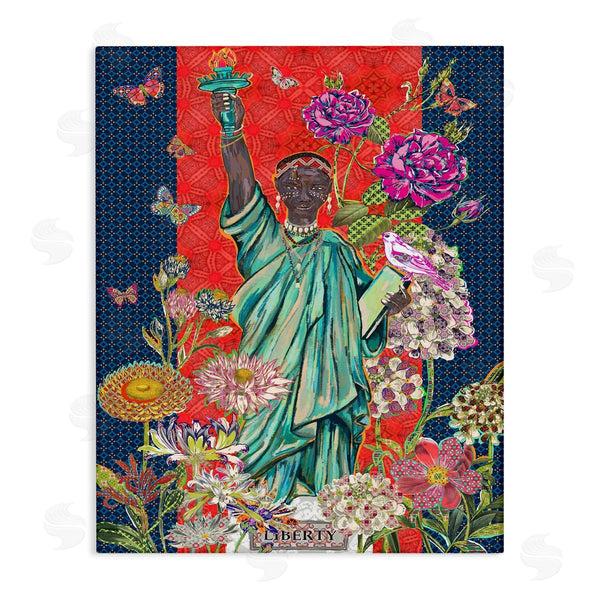 stupell industries Sangita Bachelet | Inspirational Male Liberty Floral Geometric Pattern