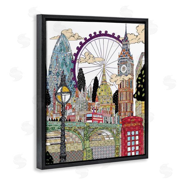Stupell Industries Sangita Bachelet | London England Landmarks Intricate Arabesque Patterns