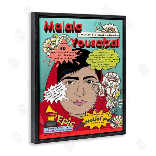 Stupell Industries Sangita Bachelet | Malala Yousafzai Magazine Illustration