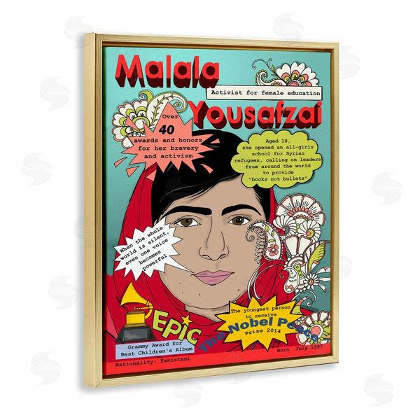 Stupell Industries Sangita Bachelet | Malala Yousafzai Magazine Illustration