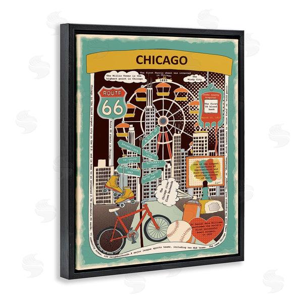 Stupell Industries Sangita Bachelet | Vintage Chicago Illinois Facts