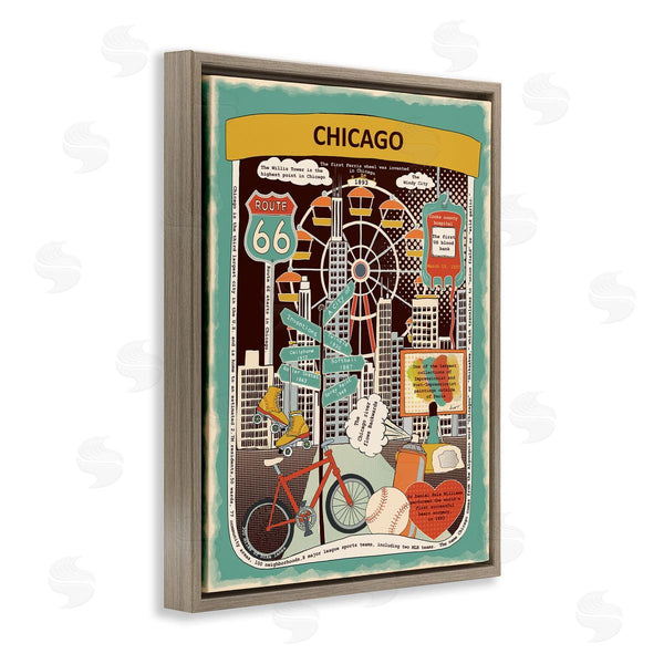 Stupell Industries Sangita Bachelet | Vintage Chicago Illinois Facts