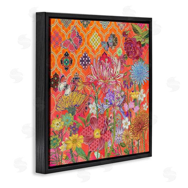 Stupell Industries Sangita Bachelet | Warm Arabesque Geometric Pattern Florals