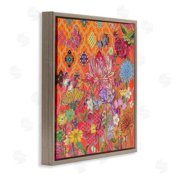 Stupell Industries Sangita Bachelet | Warm Arabesque Geometric Pattern Florals