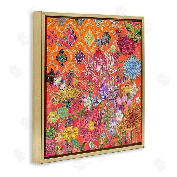 Stupell Industries Sangita Bachelet | Warm Arabesque Geometric Pattern Florals