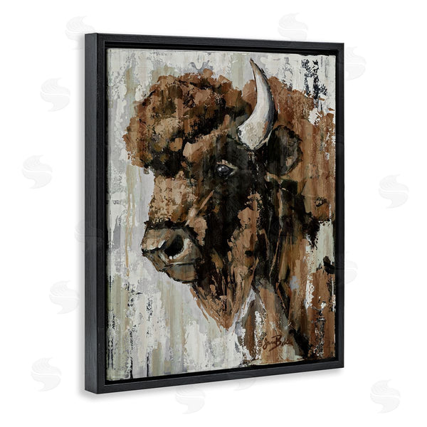 Stupell Industries Sara Baker | Abstract Bison Visage