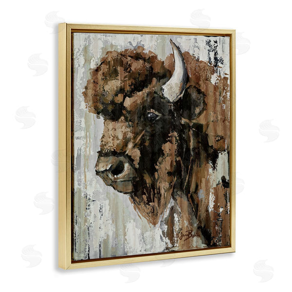 Stupell Industries Sara Baker | Abstract Bison Visage