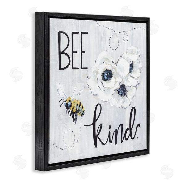 Stupell Industries Sara Baker | Bee Kind Witty Bumble Insect Buzzing Blossoms Wall Art