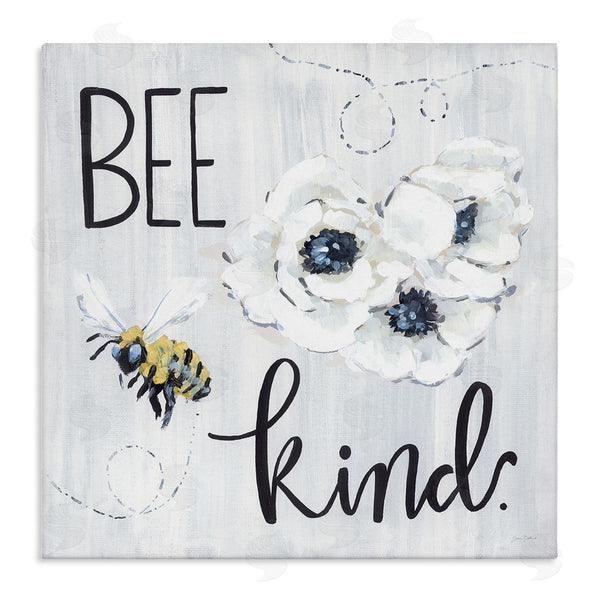 stupell industries Sara Baker | Bee Kind Witty Bumble Insect Buzzing Blossoms Wall Art