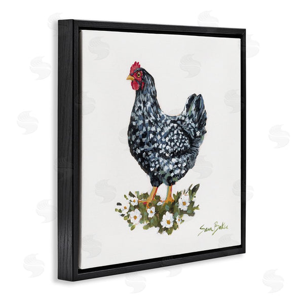 Stupell Industries Sara Baker | Country Hen With Daisies Wall Art
