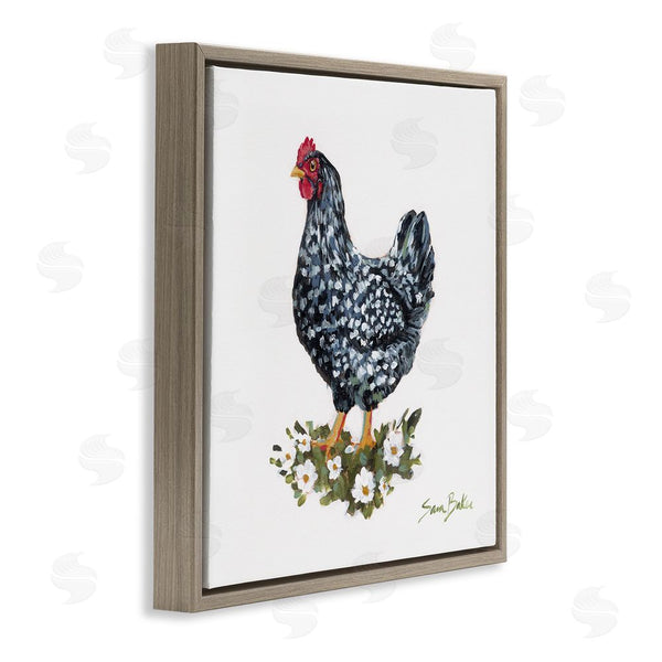 Stupell Industries Sara Baker | Country Hen With Daisies Wall Art