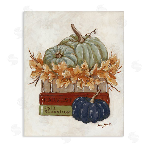stupell industries Sara Baker | Fall Blessings Pumpkins Wall Art