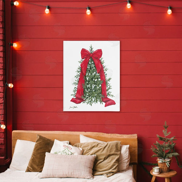 Stupell Industries Sara Baker | Festive Greenery With Ribbon