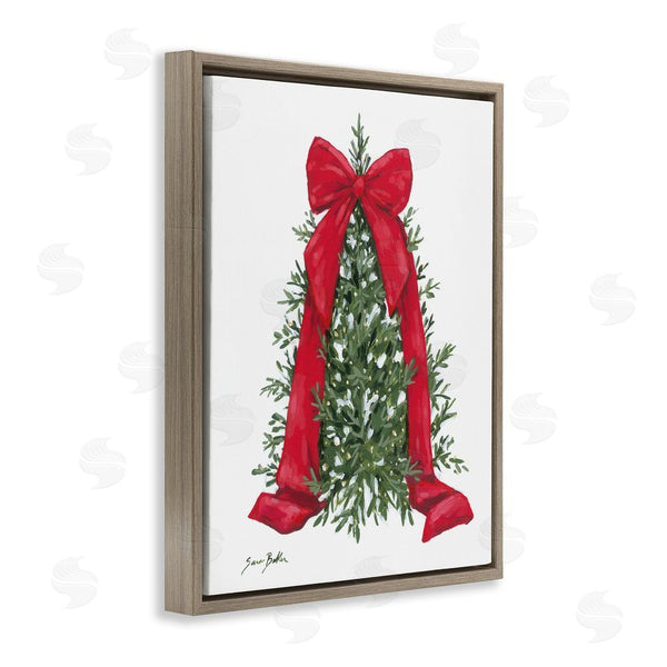 Stupell Industries Sara Baker | Festive Greenery With Ribbon