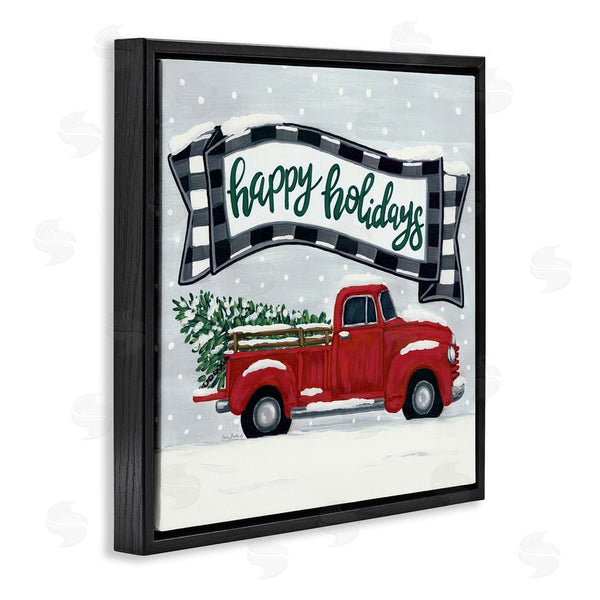 Stupell Industries Sara Baker | Happy Holiday Farm Truck & Tree