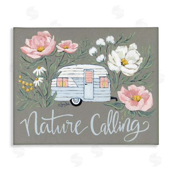 stupell industries Sara Baker | Nature Calling Floral Camper Wall Art