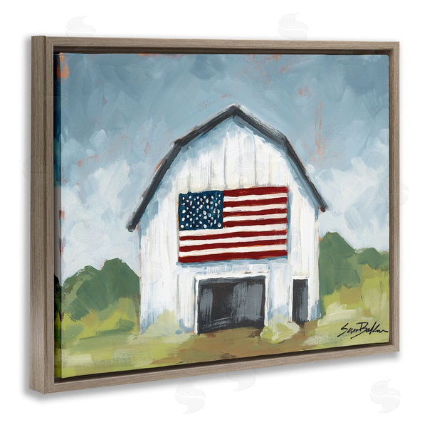 Stupell Industries Sara Baker | Patriotic Country Barn