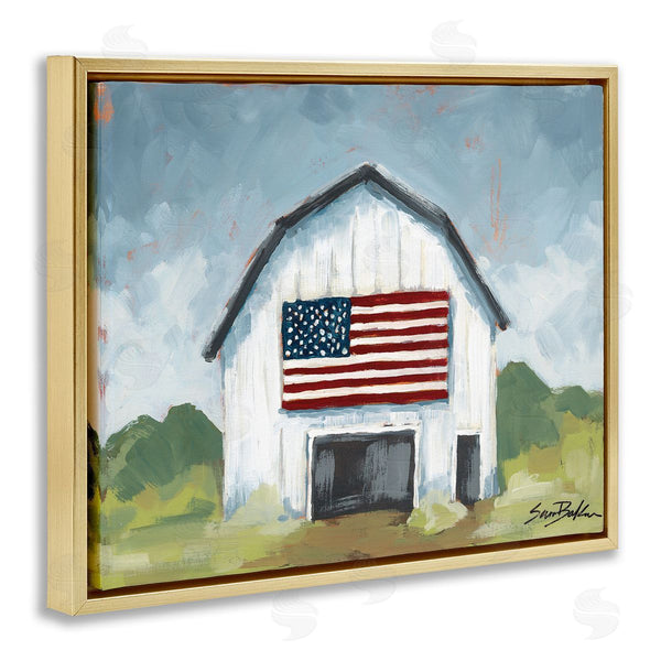Stupell Industries Sara Baker | Patriotic Country Barn