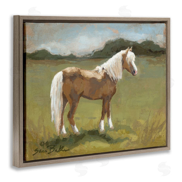 Stupell Industries Sara Baker | Rural Horse Countryside Landscape Wall Art