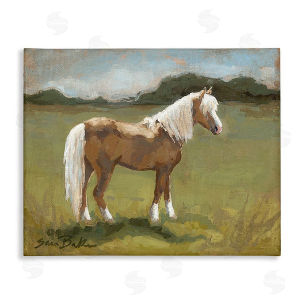 stupell industries Sara Baker | Rural Horse Countryside Landscape Wall Art