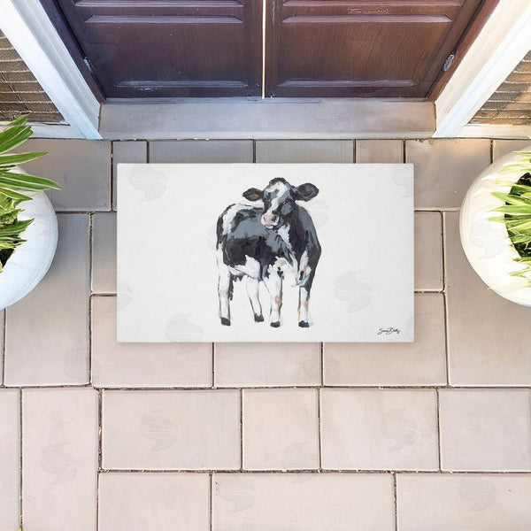 Stupell Industries Sara Baker | Standing Country Cow Non-Woven Door Mat