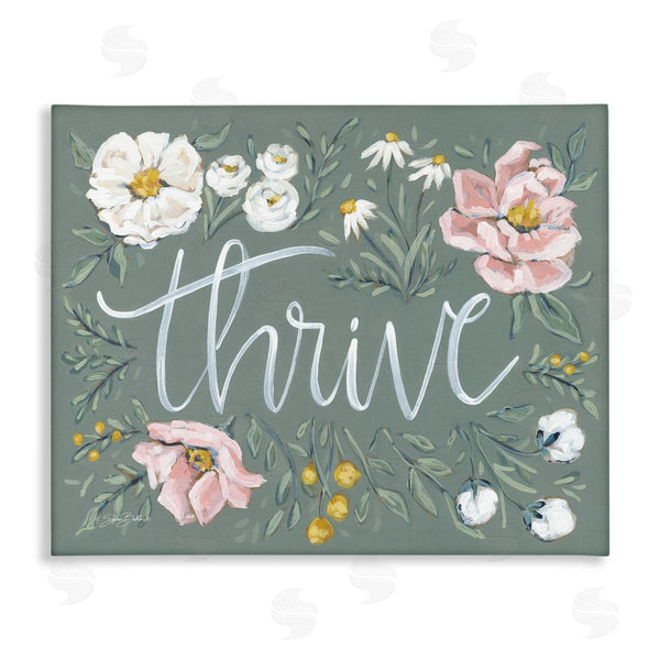 stupell industries Sara Baker | Thrive Floral Border Wall Art