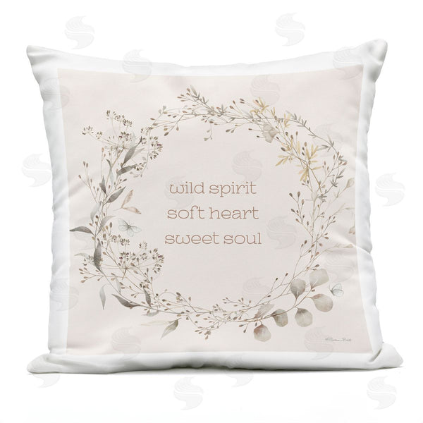 Stupell Industries Sara Baker | Wild Spirit Soft Heart Sweet Soul Printed Throw Pillow