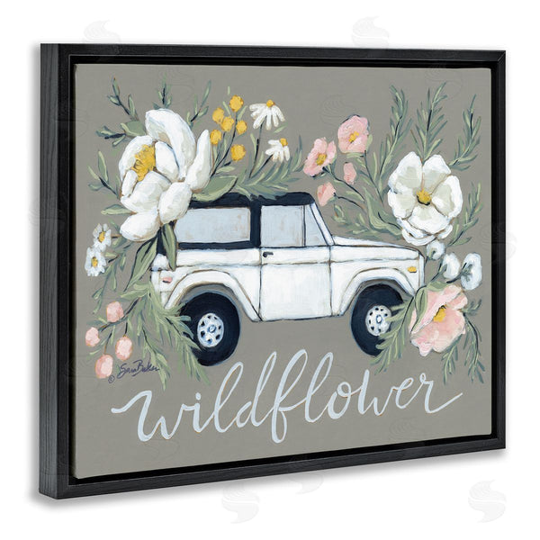Stupell Industries Sara Baker | Wildflower Phrase Floral Car Wall Art