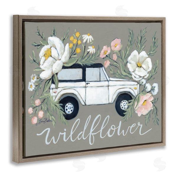 Stupell Industries Sara Baker | Wildflower Phrase Floral Car Wall Art