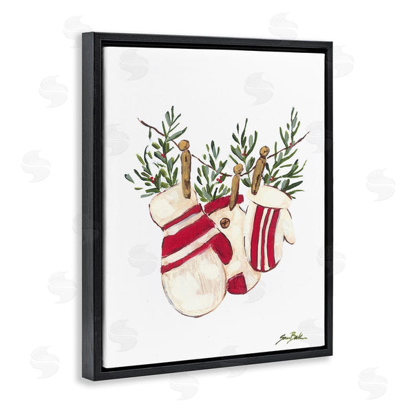 Stupell Industries Sara Baker | Winter Mittens On Clothesline Wall Art