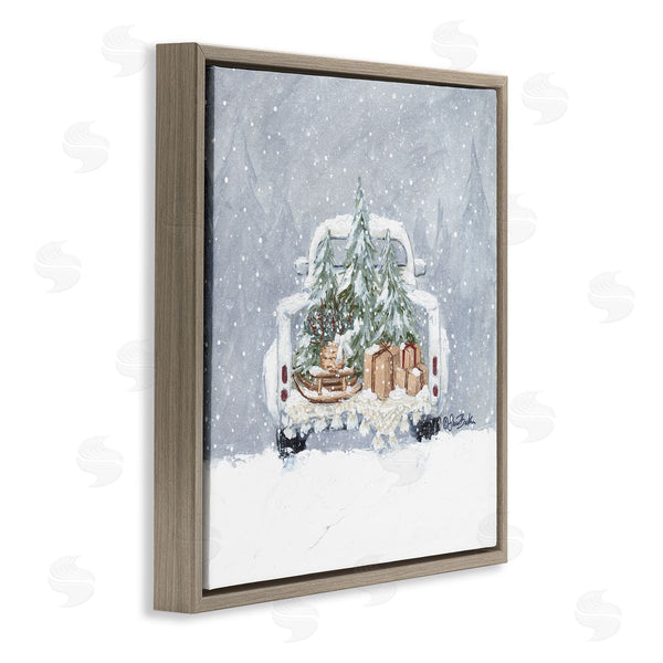 Stupell Industries Sara Baker | Winter Snow Holiday Gifts Wall Art