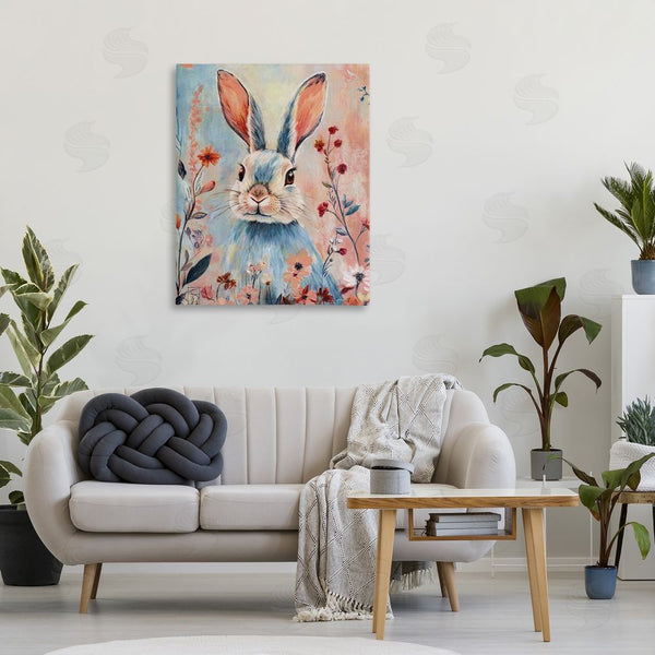 Stupell Industries Sara Culpepper | Blue Rabbit & Wildflowers Wall Art