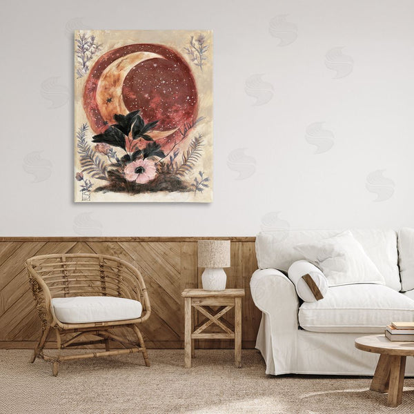 Stupell Industries Sara Culpepper | Crescent Moon & Florals Wall Art