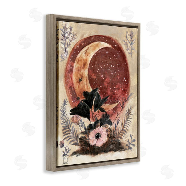 Stupell Industries Sara Culpepper | Crescent Moon & Florals Wall Art