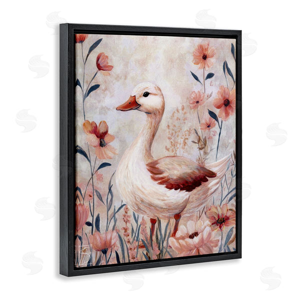 Stupell Industries Sara Culpepper | Duck In Pink Flowers