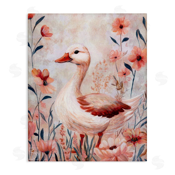 stupell industries Sara Culpepper | Duck In Pink Flowers