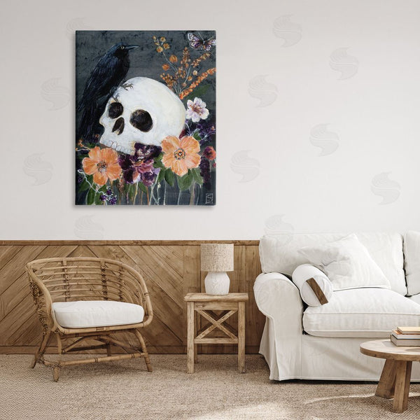 Stupell Industries Sara Culpepper | Halloween Flowers & Skull Wall Art