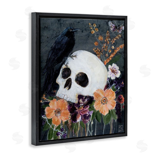 Stupell Industries Sara Culpepper | Halloween Flowers & Skull Wall Art