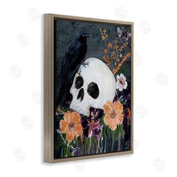 Stupell Industries Sara Culpepper | Halloween Flowers & Skull Wall Art