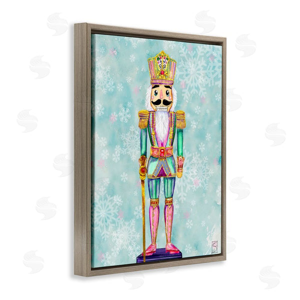 Stupell Industries Sara Culpepper | Pastel Nutcracker Over Snowflakes