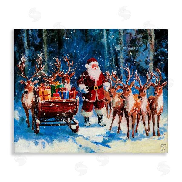 stupell industries Sara Culpepper | Santa Reindeer & Sleigh