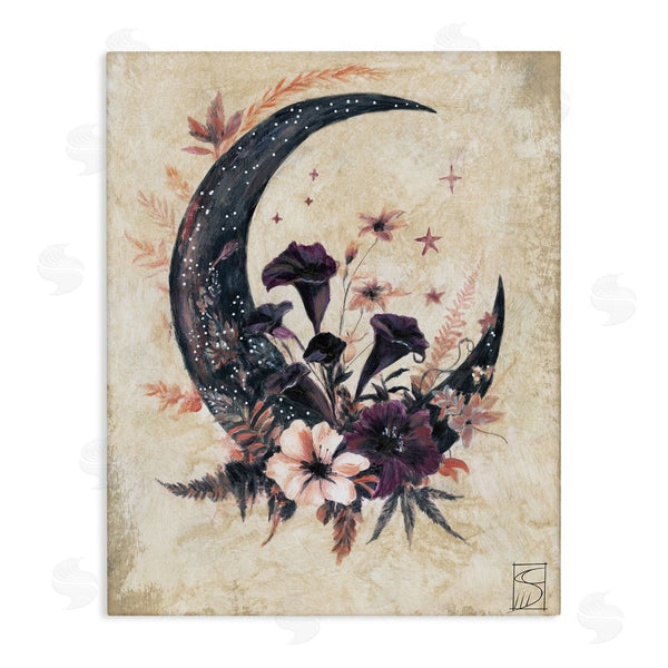 stupell industries Sara Culpepper | Vintage Moon & Floral Wall Art