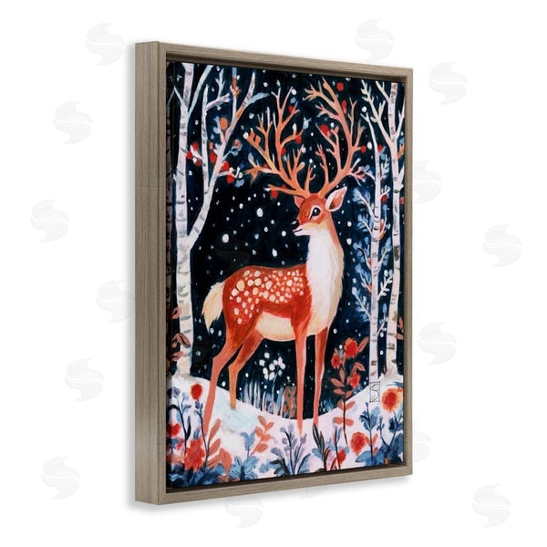 Stupell Industries Sara Culpepper | Woodland Deer Winter Night