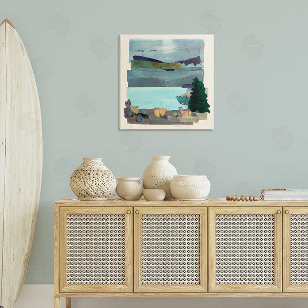 Stupell Industries Sara Everett | Abstract Lake View Scene Wall Art