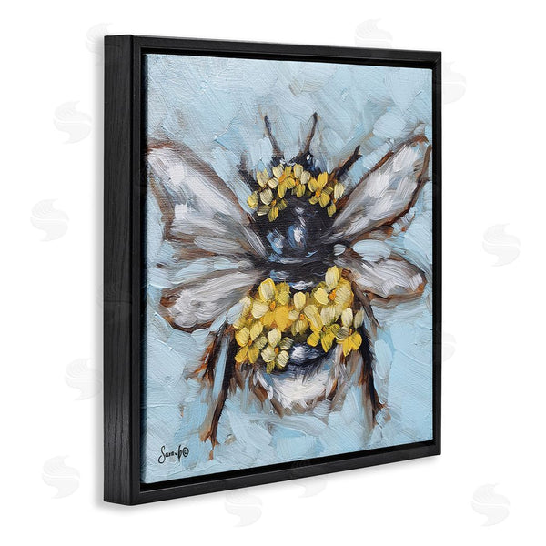 Stupell Industries Sara G. Designs | Abstract Bee With Flowers Wall Art
